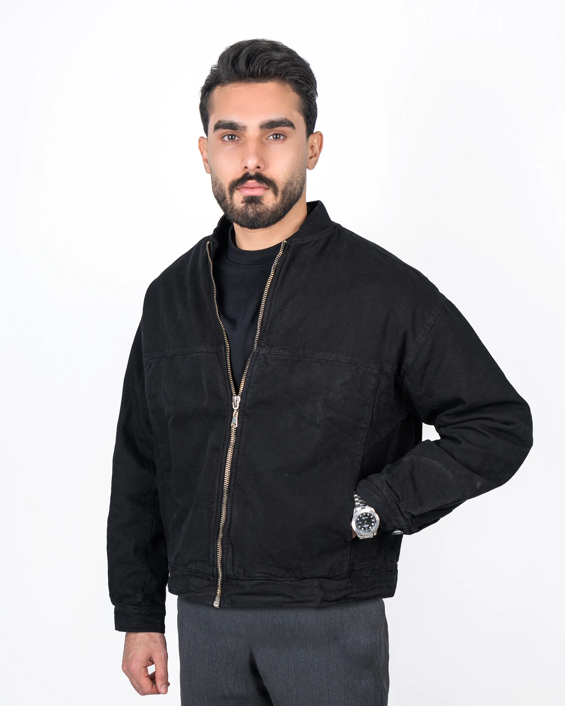 کاپشن کتان chest-pockets