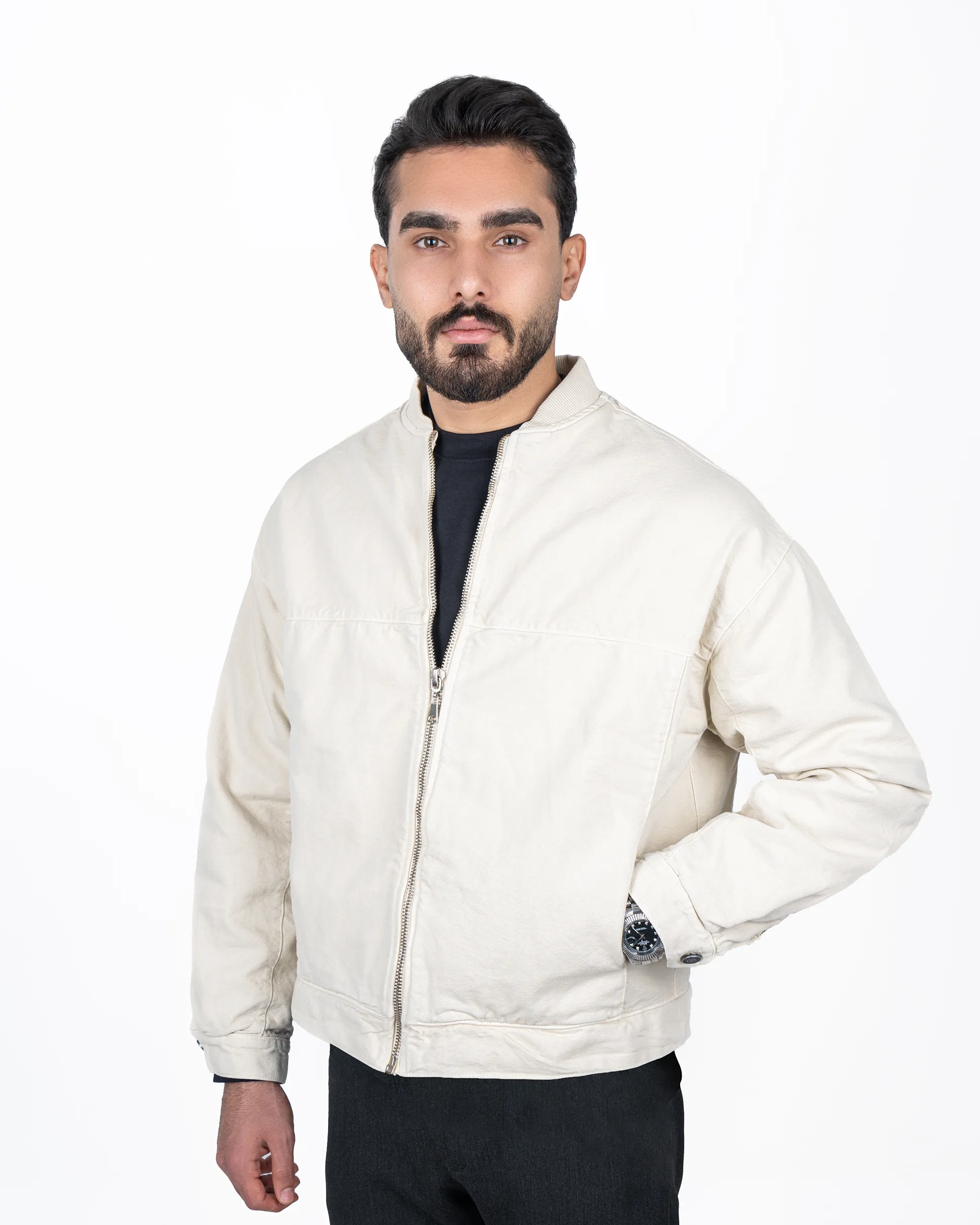 کاپشن کتان chest-pockets