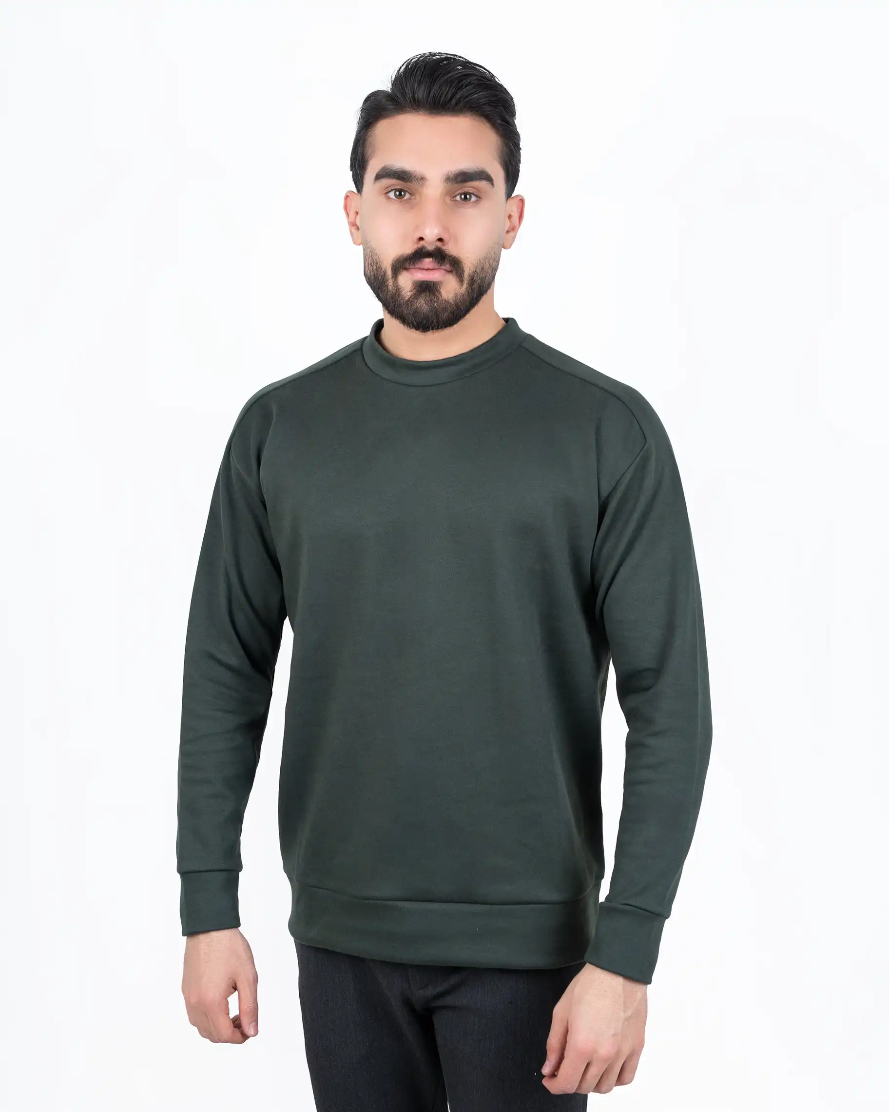 پلیور یقه گرد آستین رگلان فلامنت