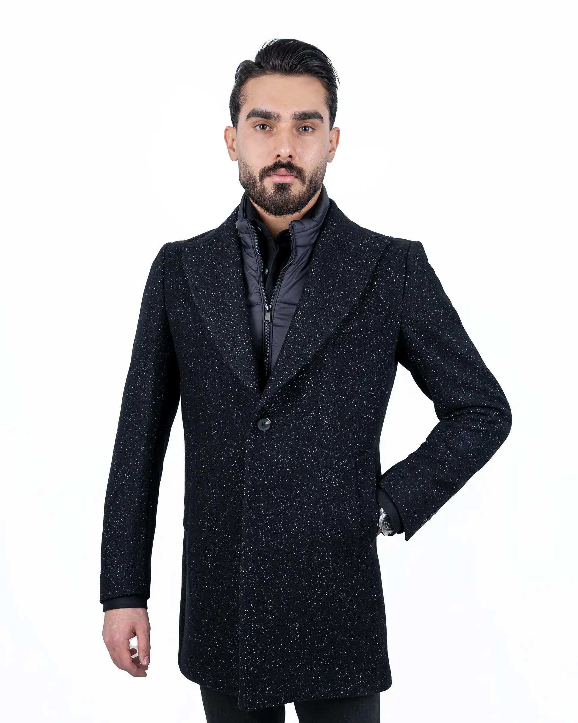 پالتو کهکشانی با جلیقه زیپ دار