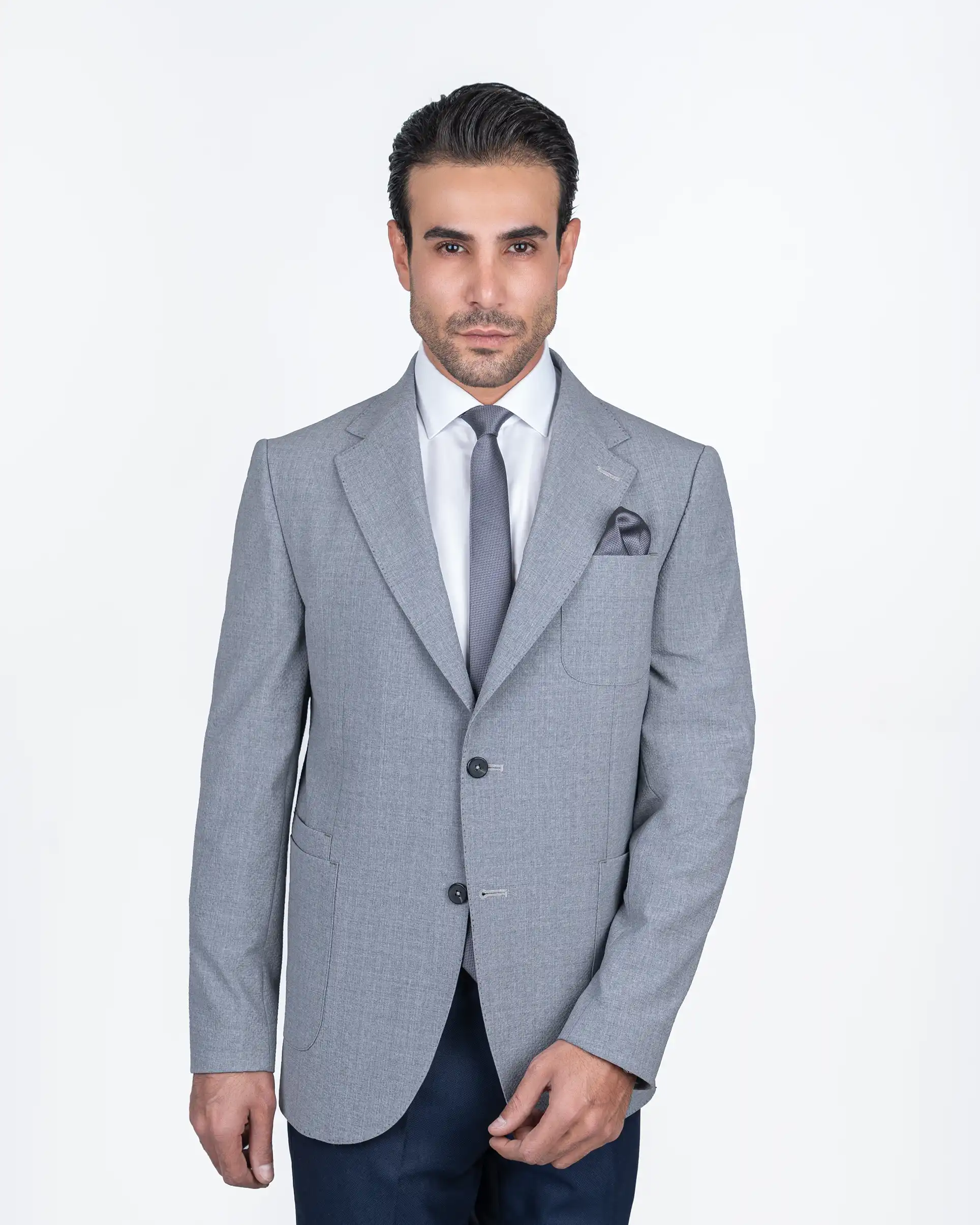 کت تک نیم آستر دو دکمه غفره