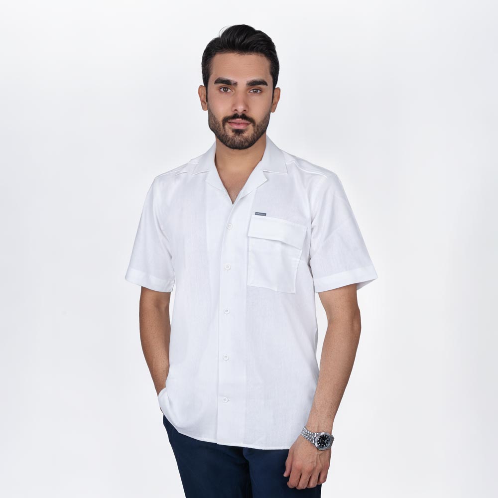 پیراهن آستین کوتاه جیب دار Comfort Fit