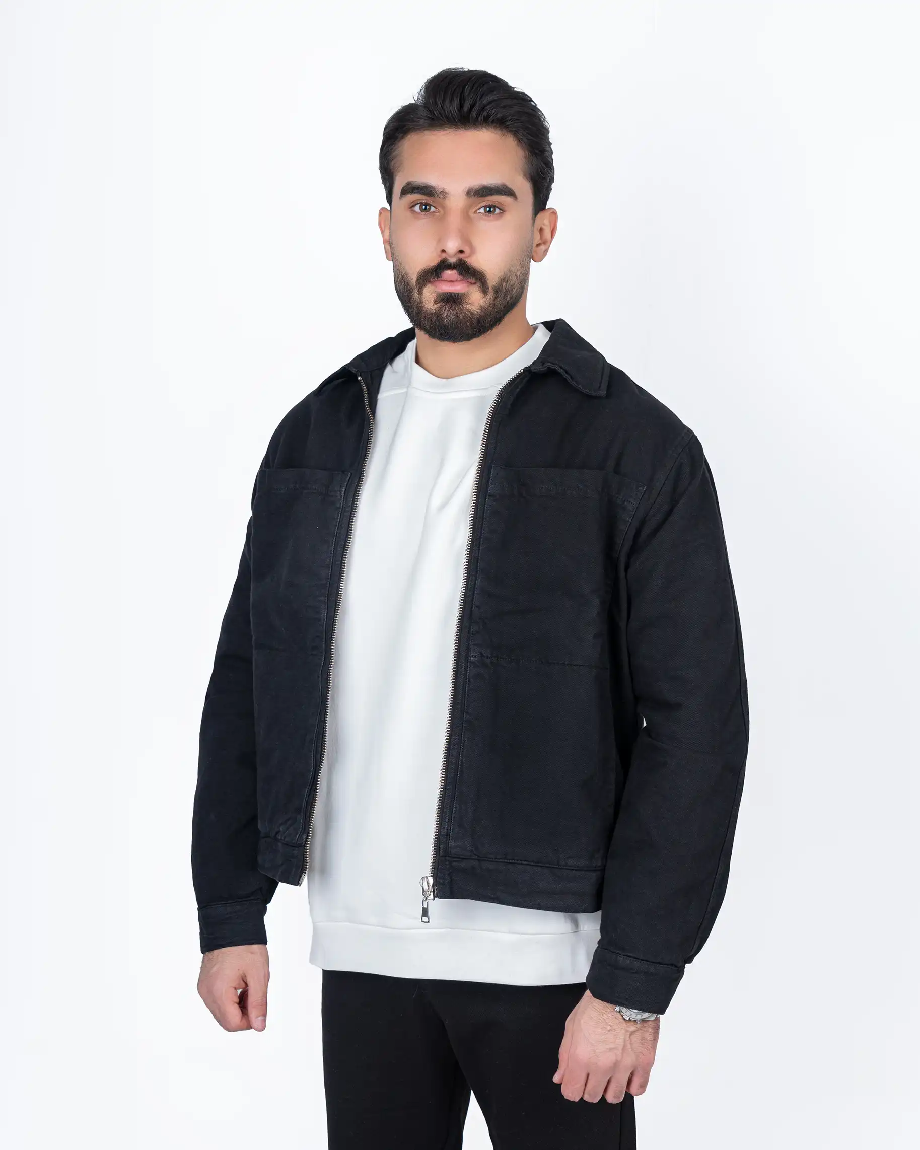 کاپشن کتان chest-pockets