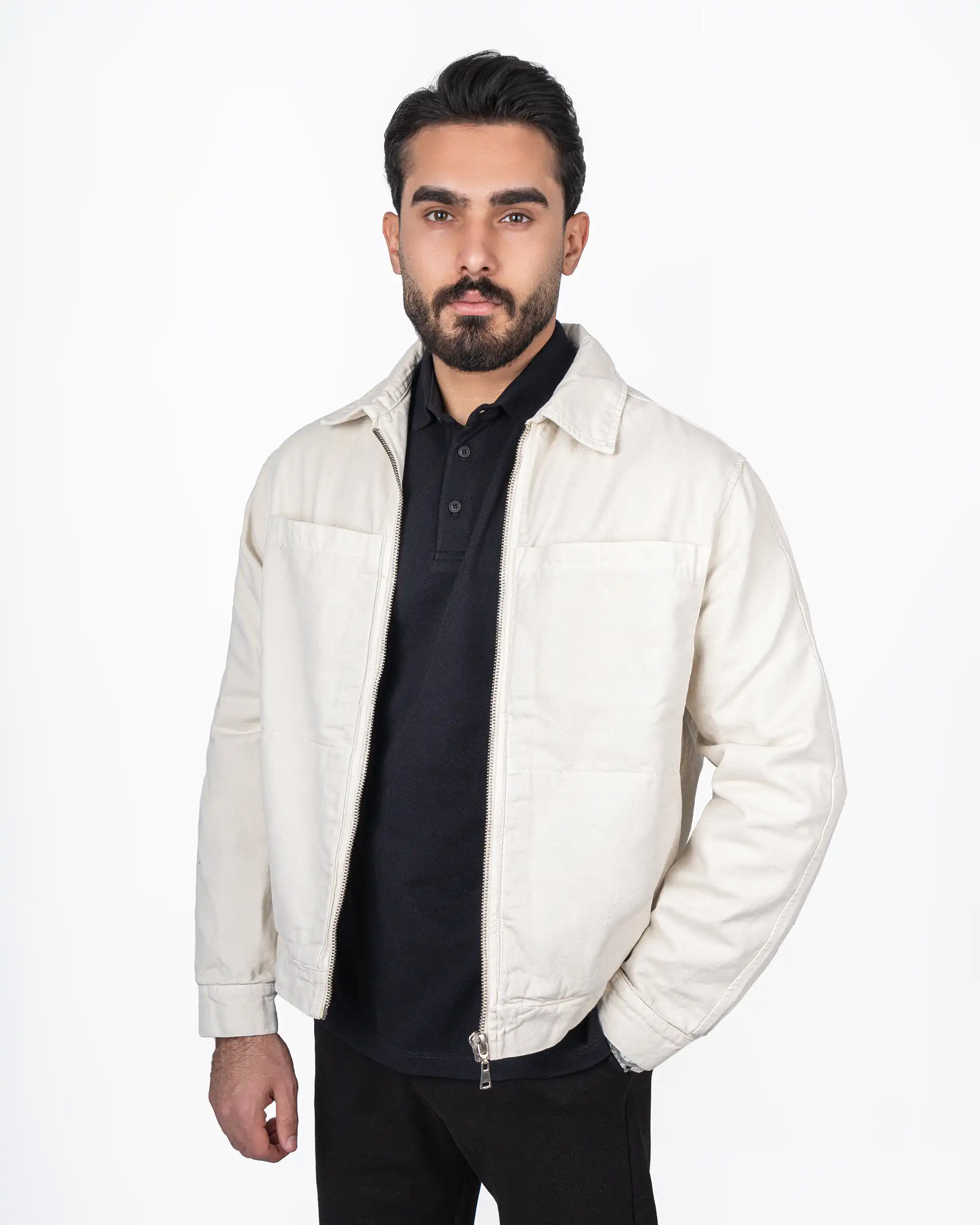 کاپشن کتان chest-pockets