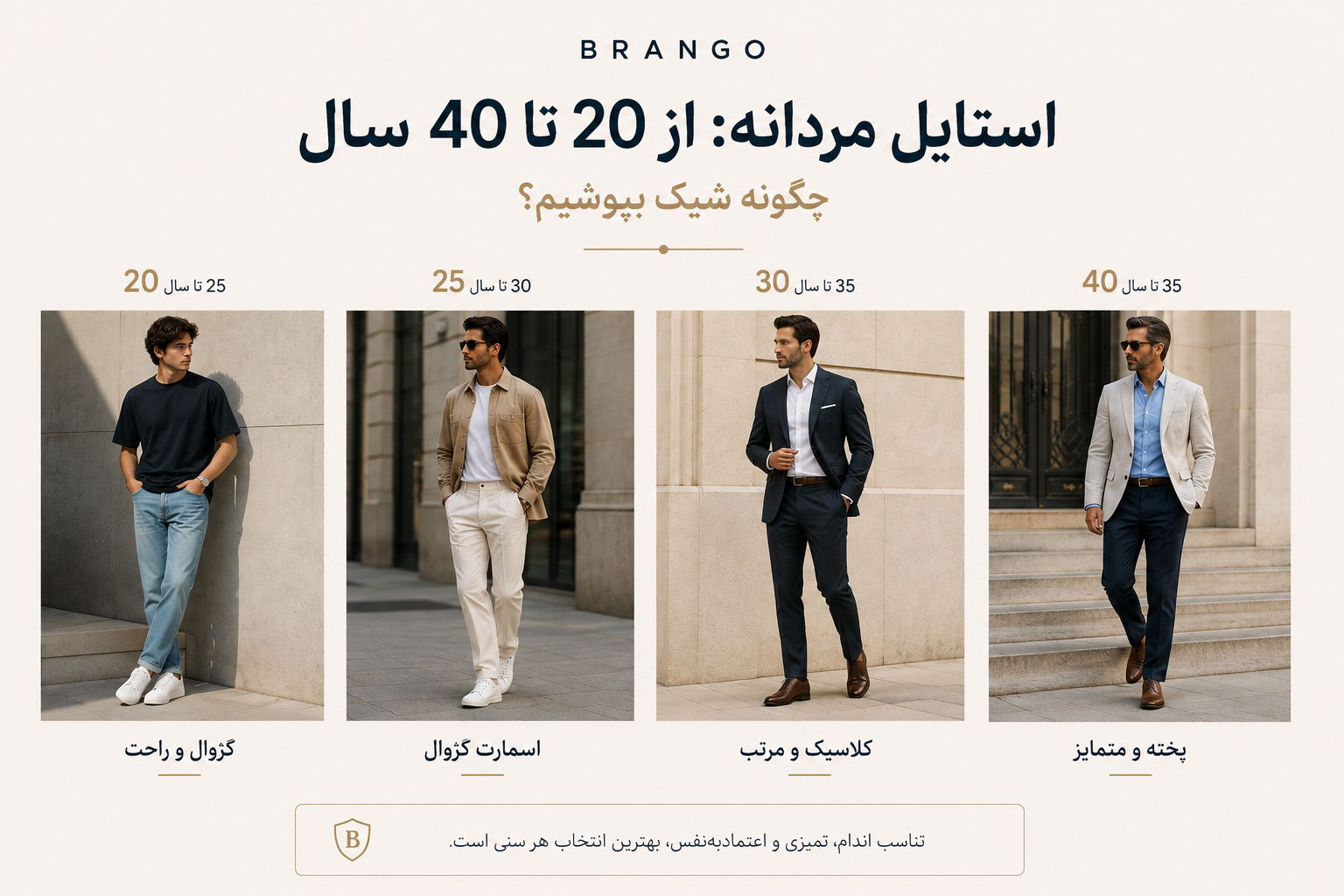 از ۲۰ تا ۴۰ سالگی چگونه شیک‌پوش بمانیم؟ 