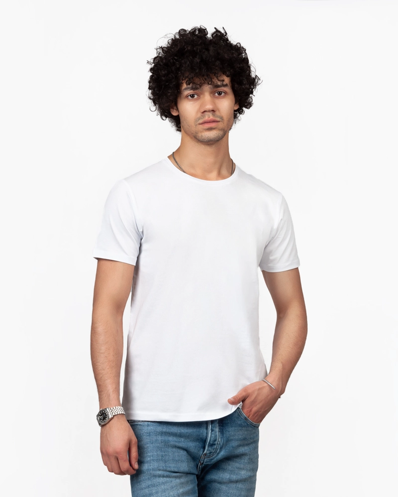 تیشرت یقه گرد ساده