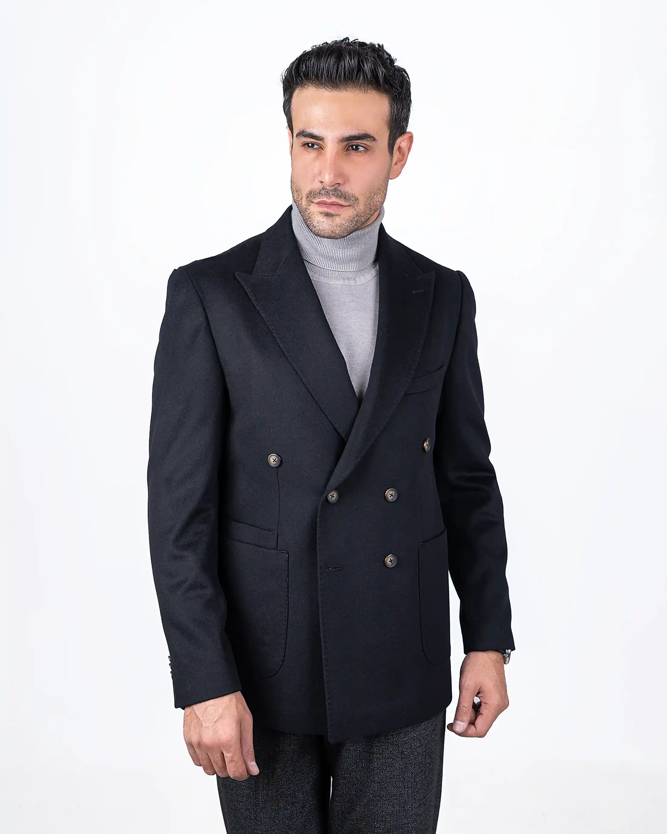 کت تک دبل برست پشم کت تک دبل برست پشم