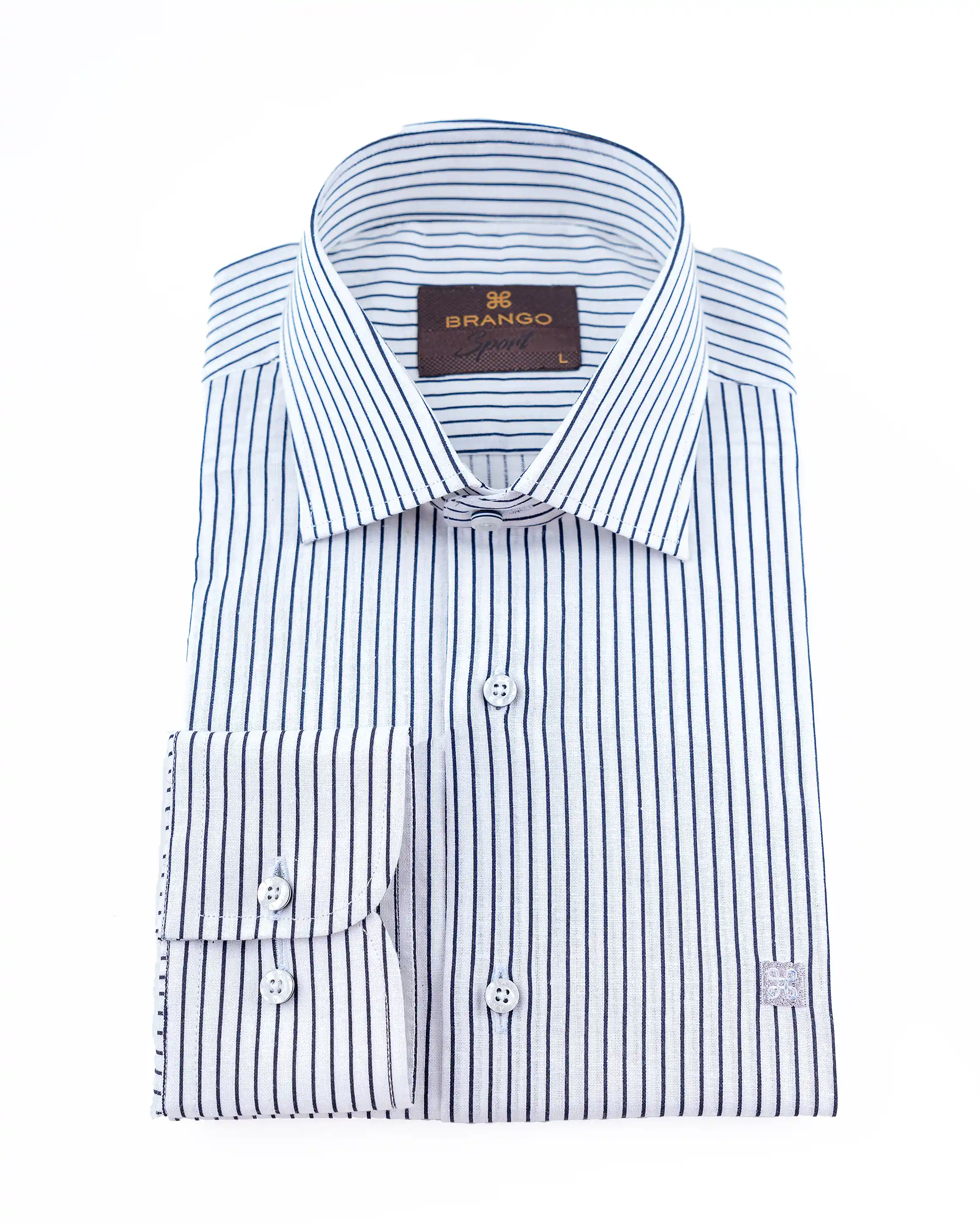 پیراهن آستین بلند خط دار پنبه