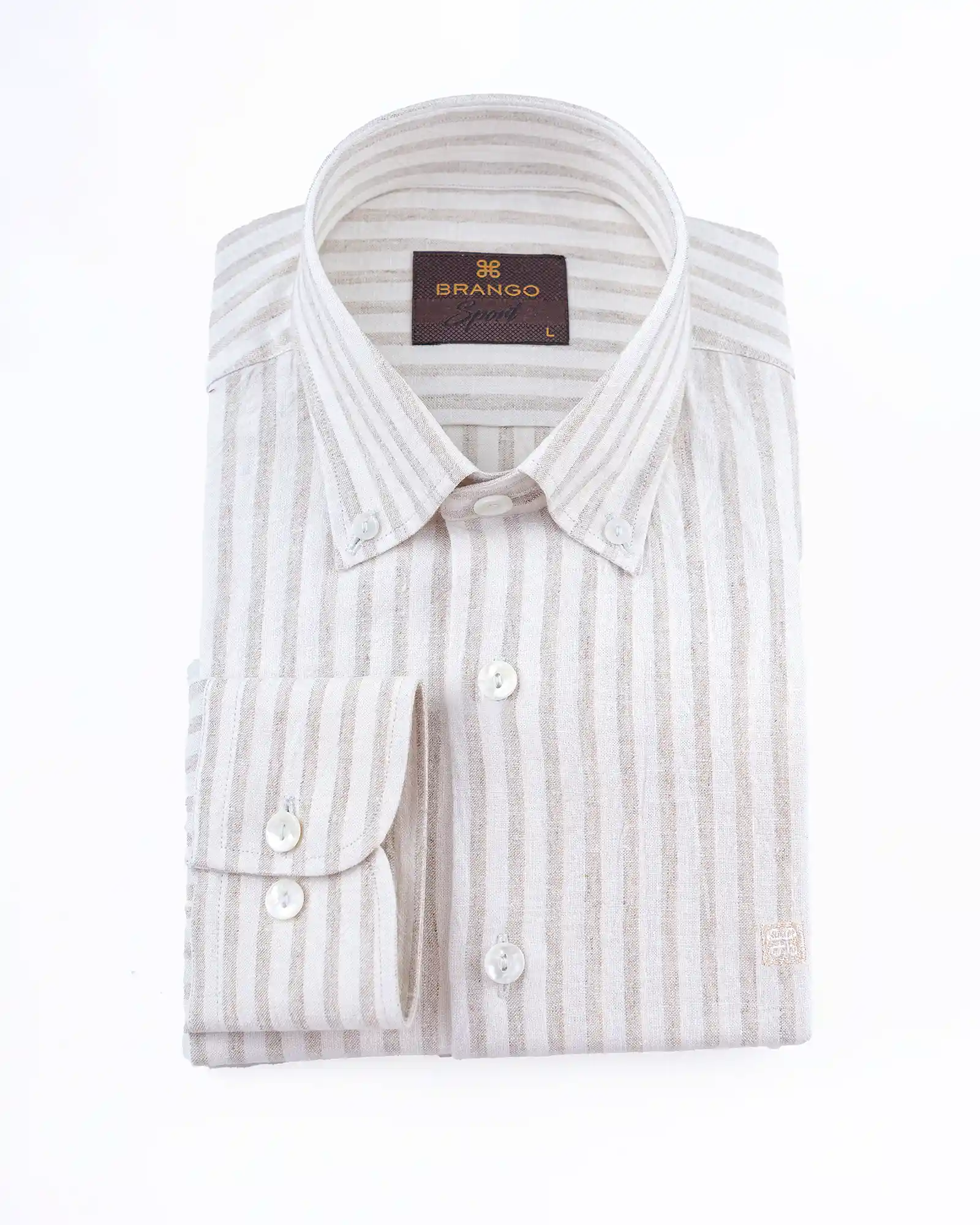 پیراهن آستین بلند یقه دکمه دار LINE STRIPE