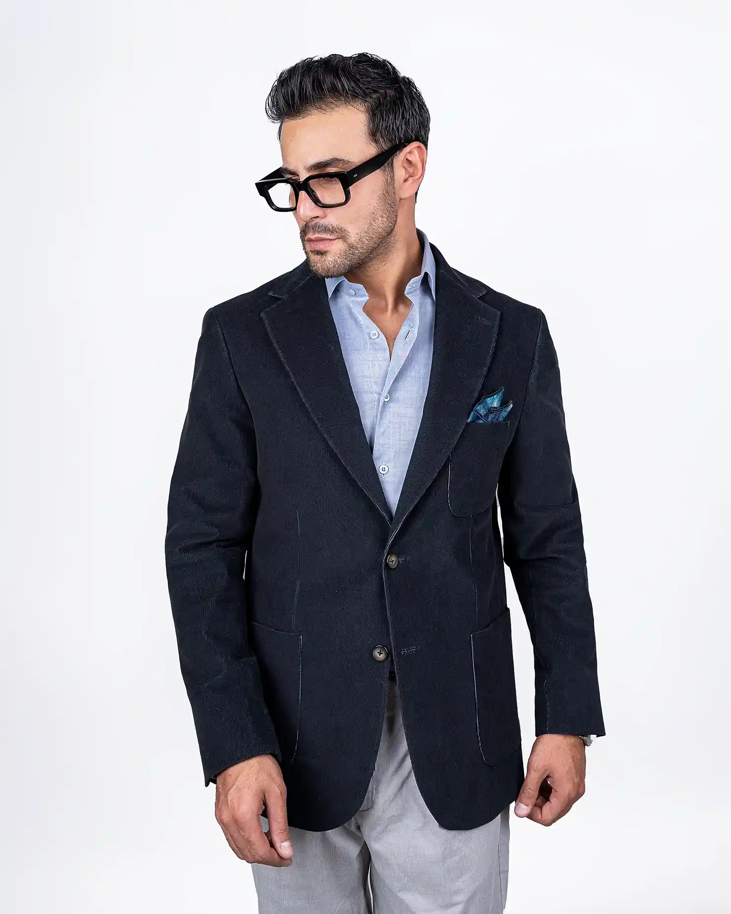 کت تک یقه انگلیسی مخمل 