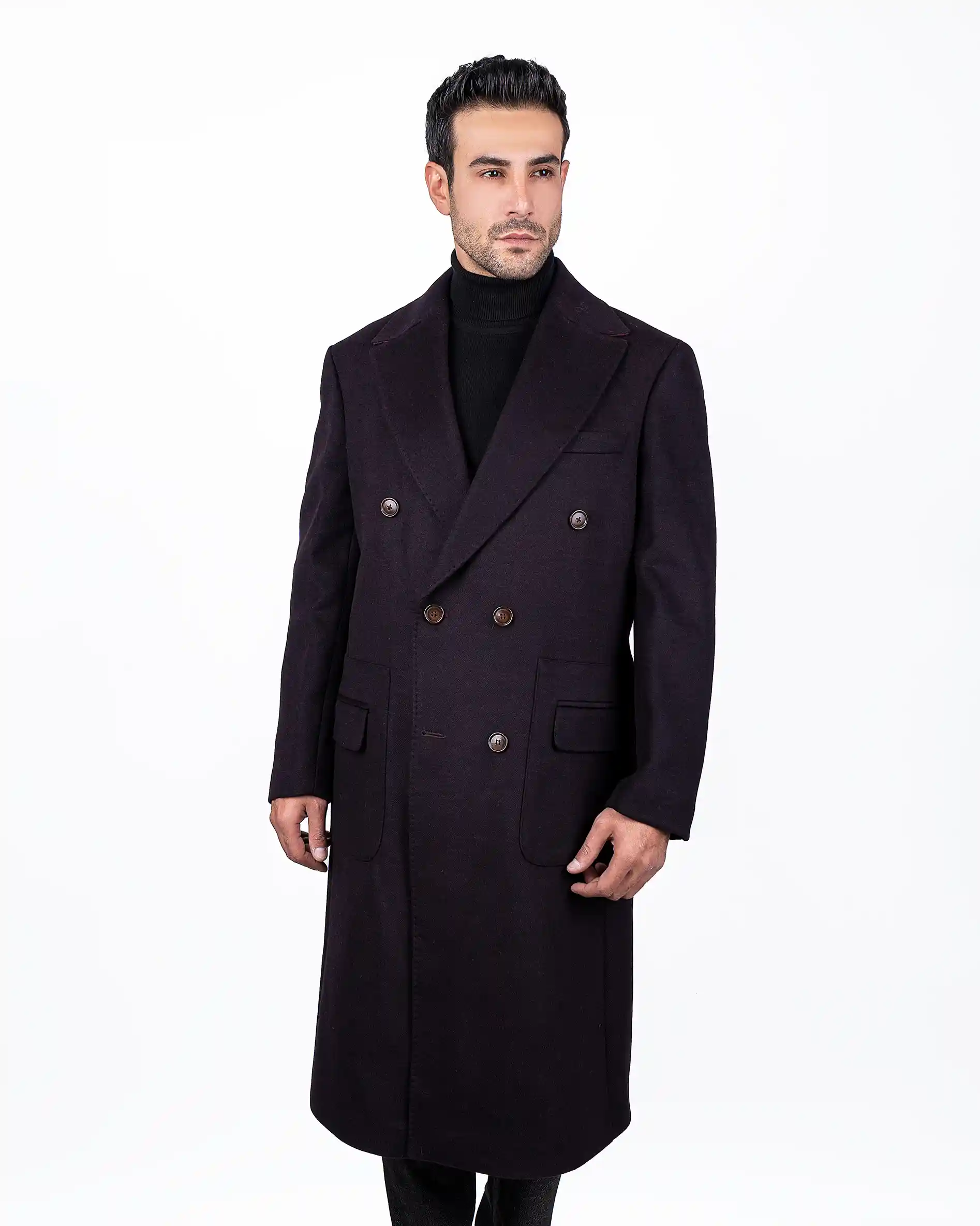 پالتو دبل برست دو جیب پاکتی