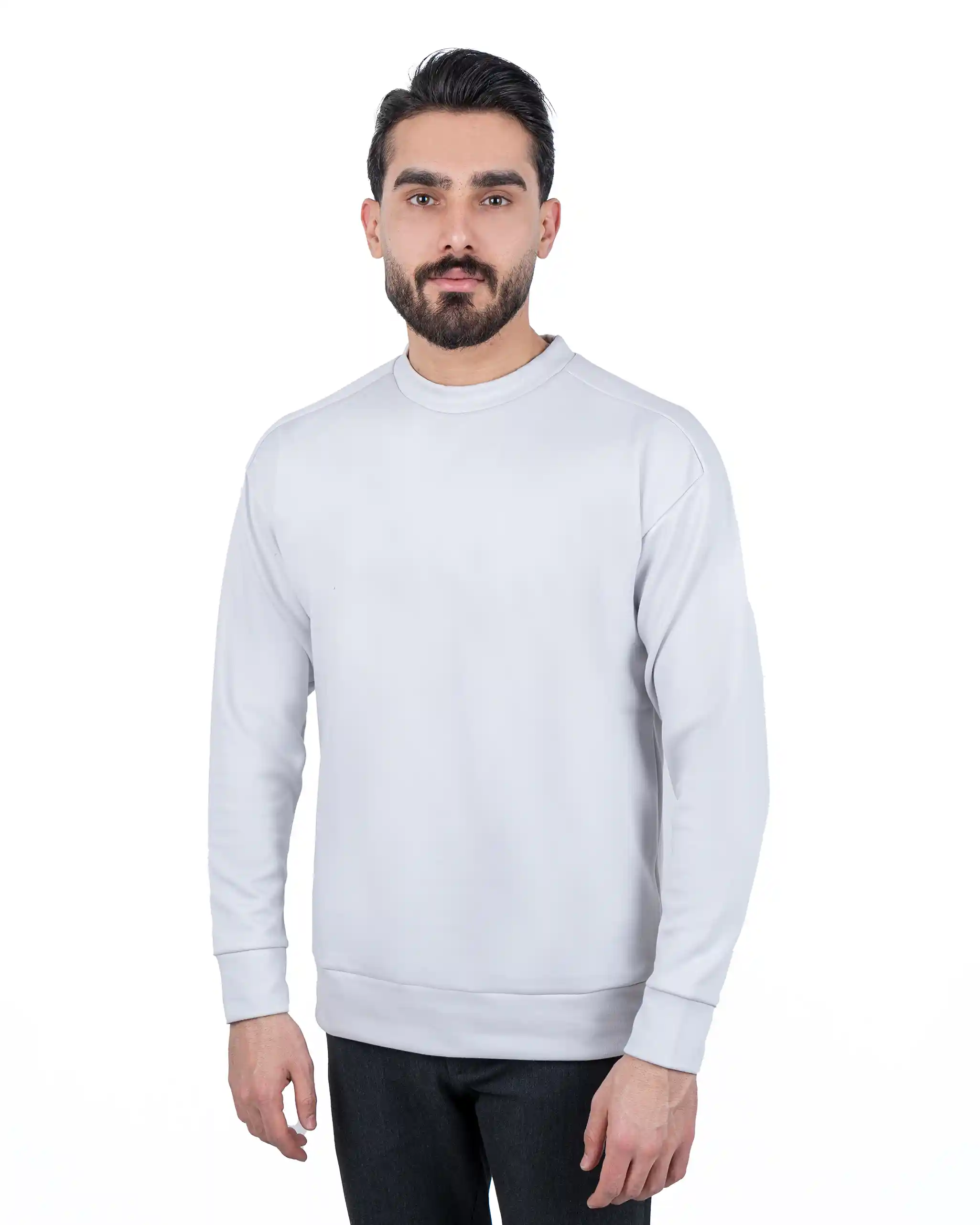 پلیور یقه گرد آستین رگلان فلامنت