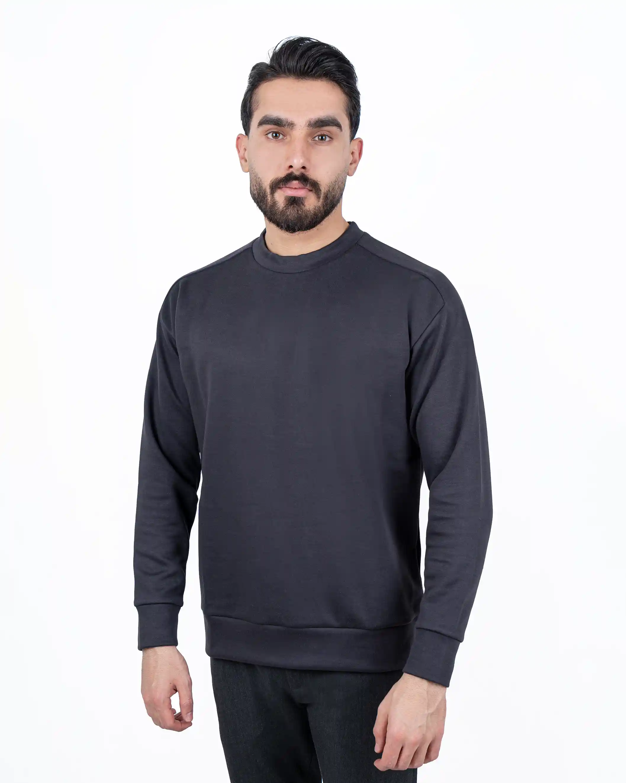 پلیور یقه گرد آستین رگلان فلامنت