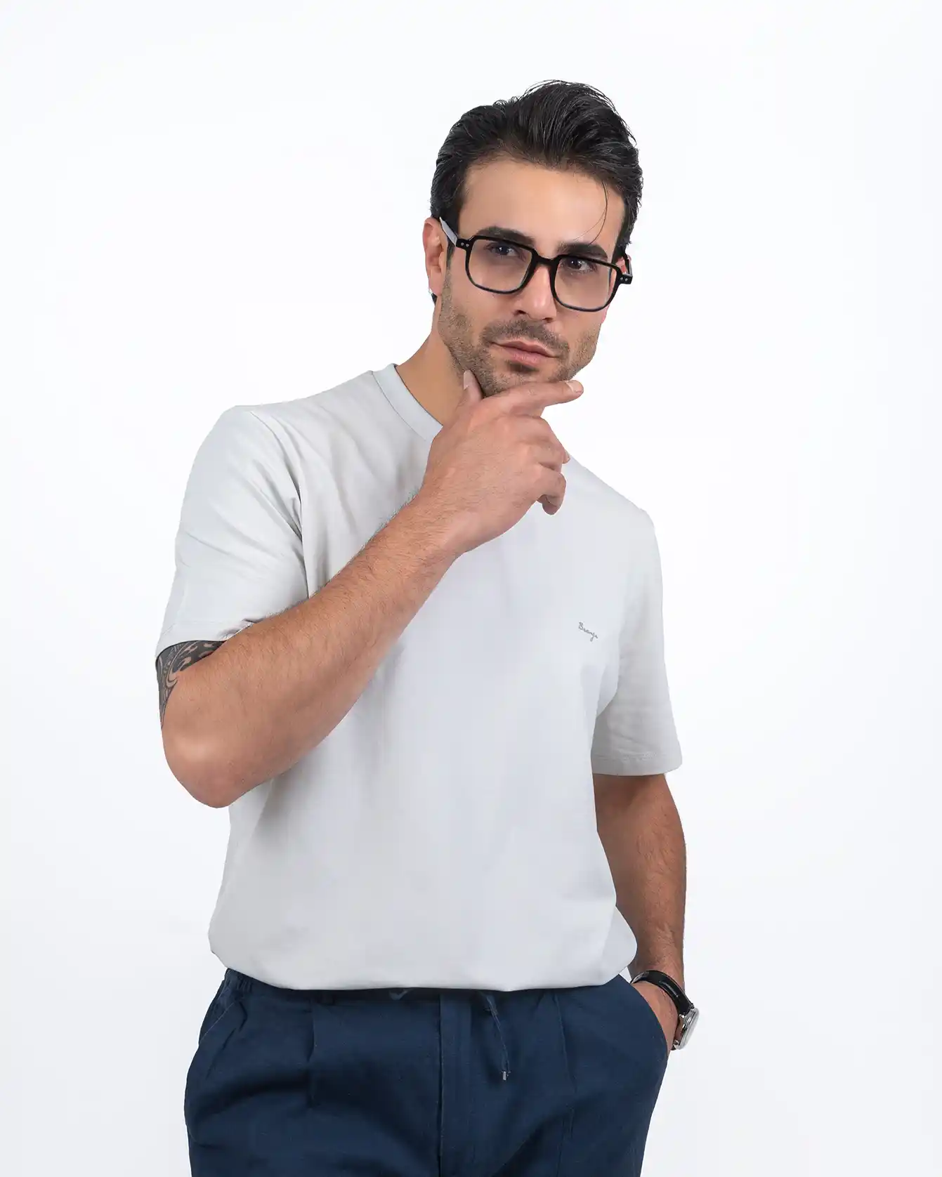 تیشرت یقه گرد رگولار فیت 