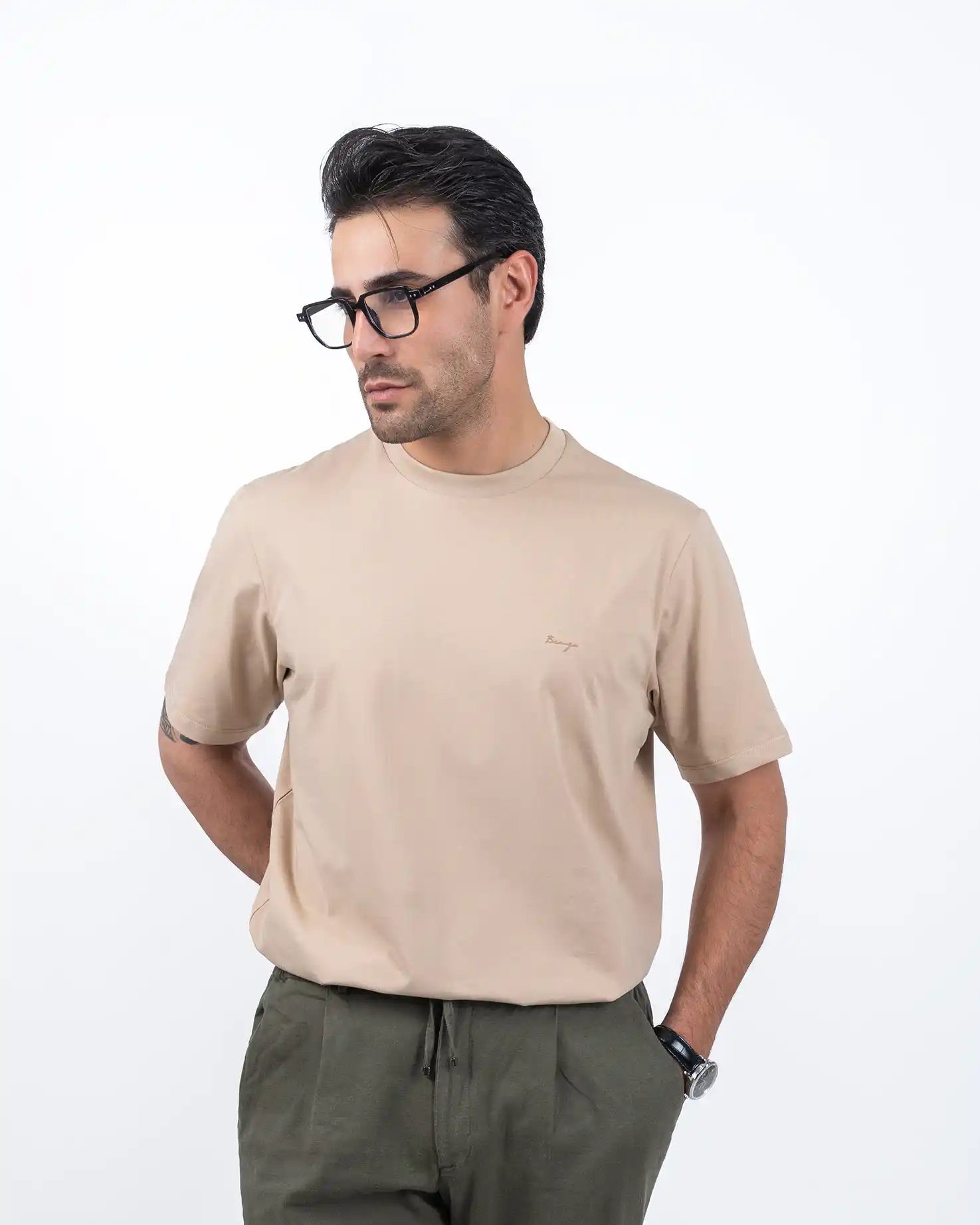 تیشرت یقه گرد رگولار فیت 