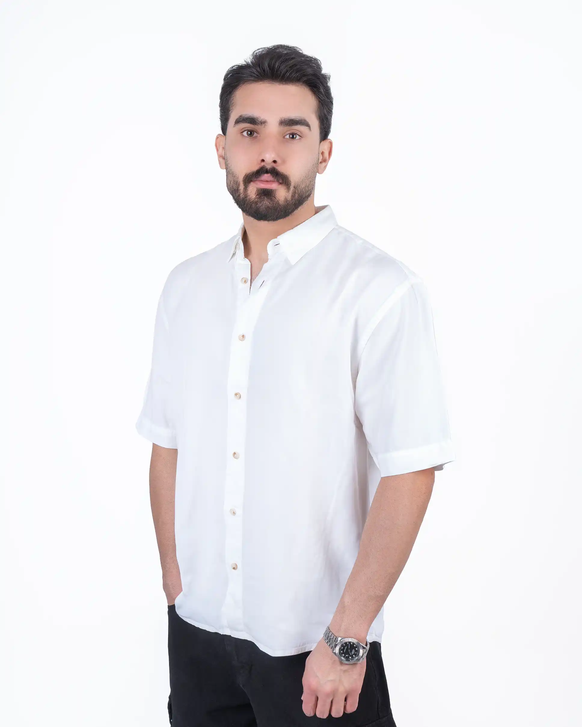 پیراهن آستین کوتاه مودال cut box