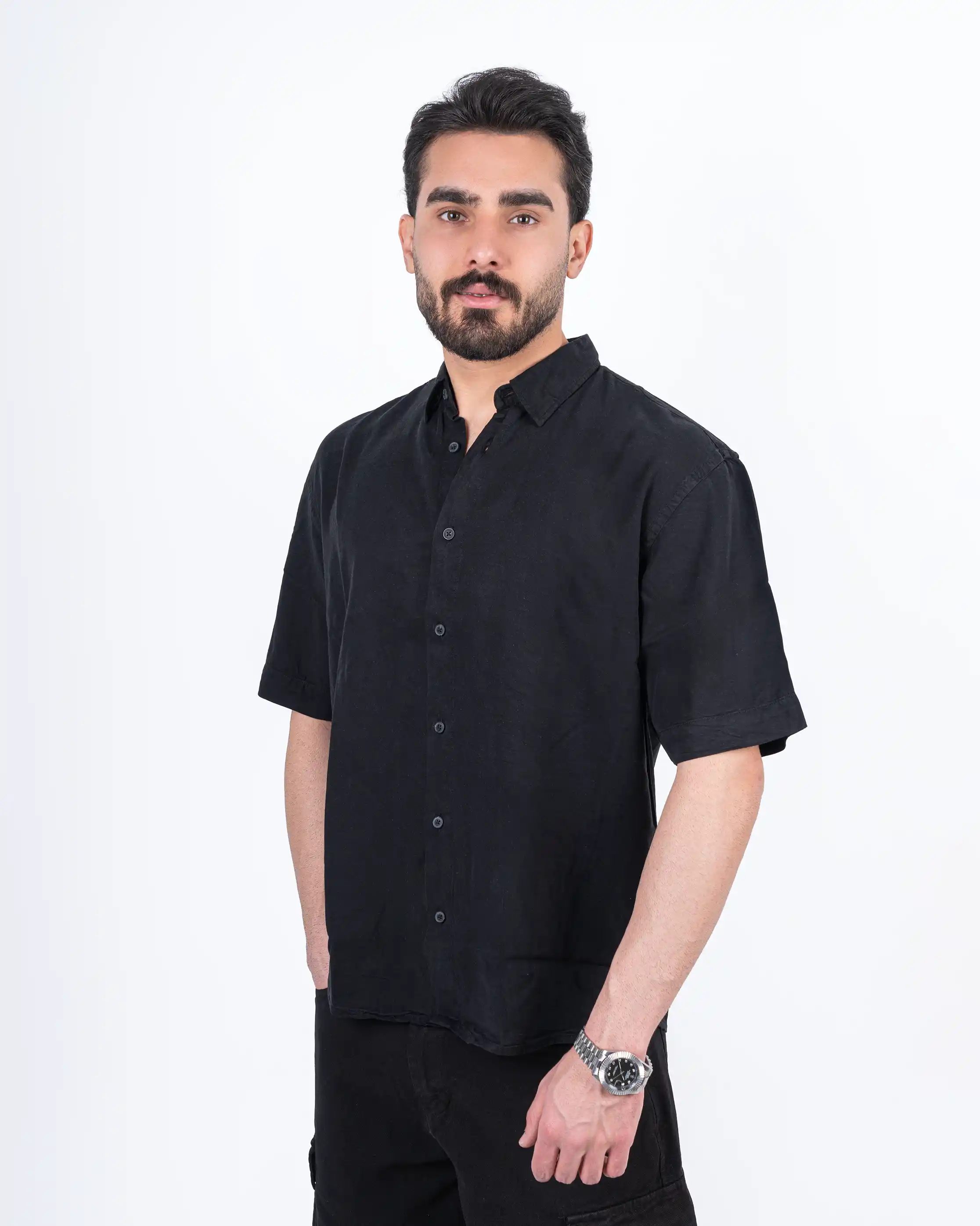پیراهن آستین کوتاه مودال cut box