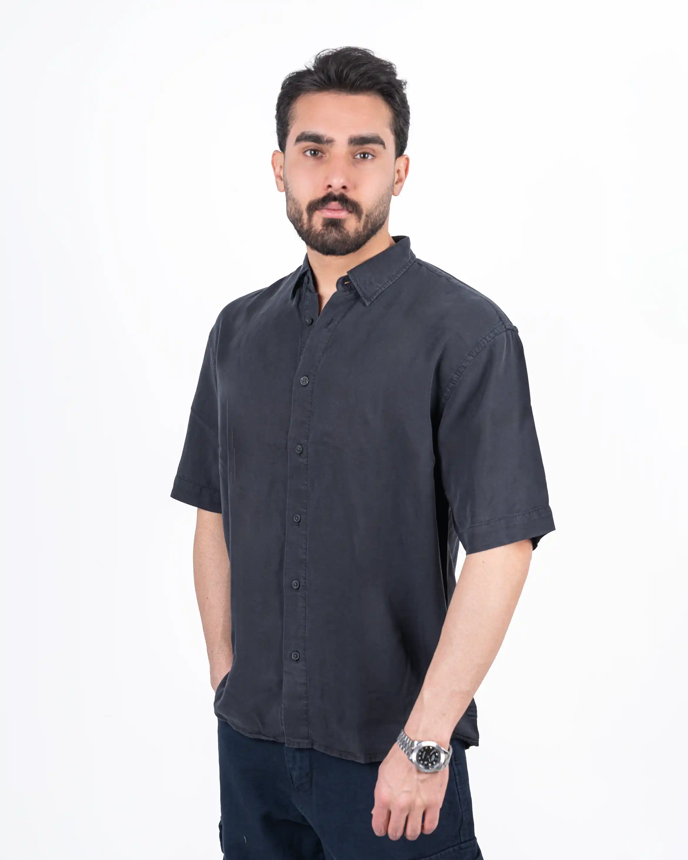 پیراهن آستین کوتاه مودال cut box