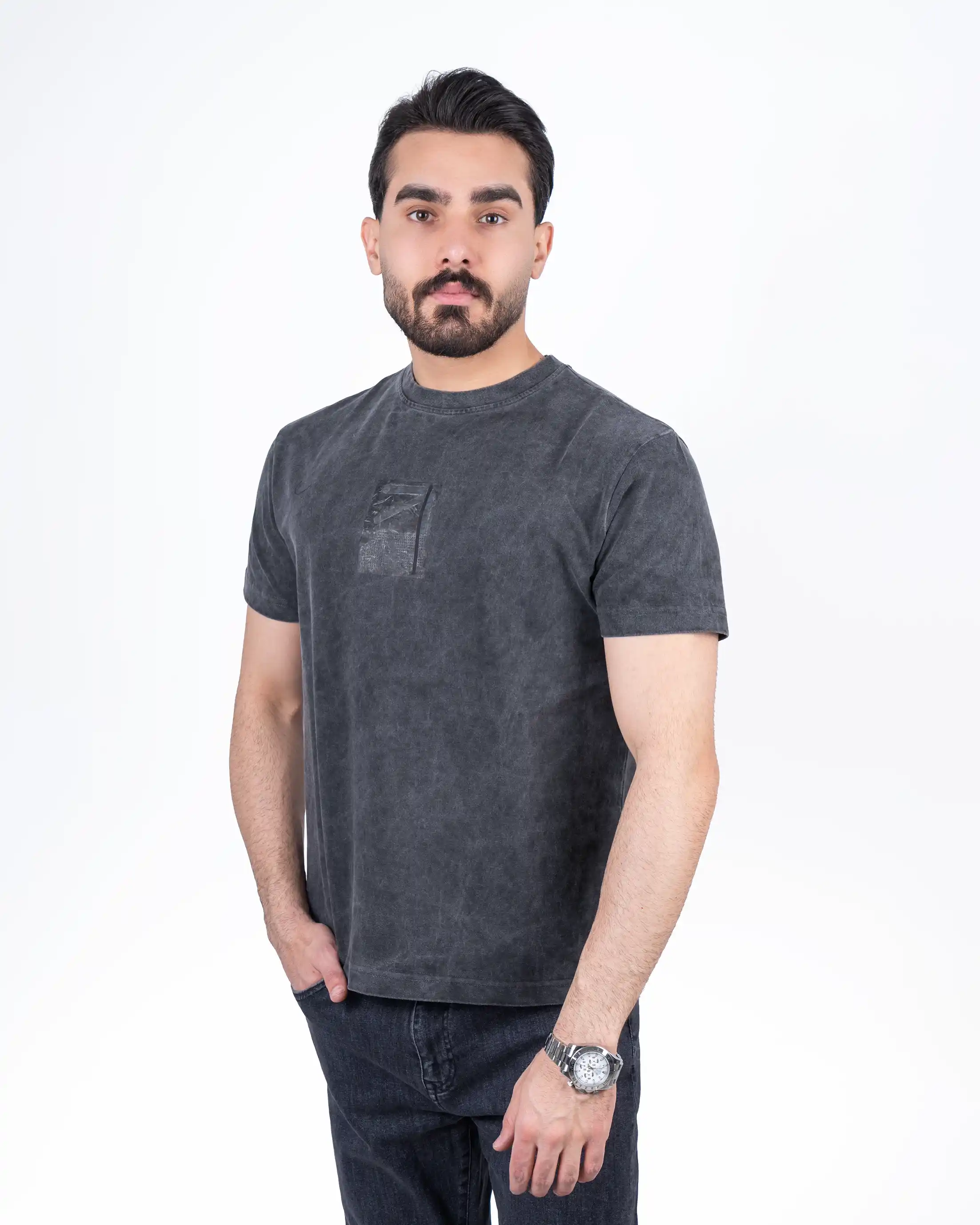 تیشرت یقه گرد سنگ شور تعادل