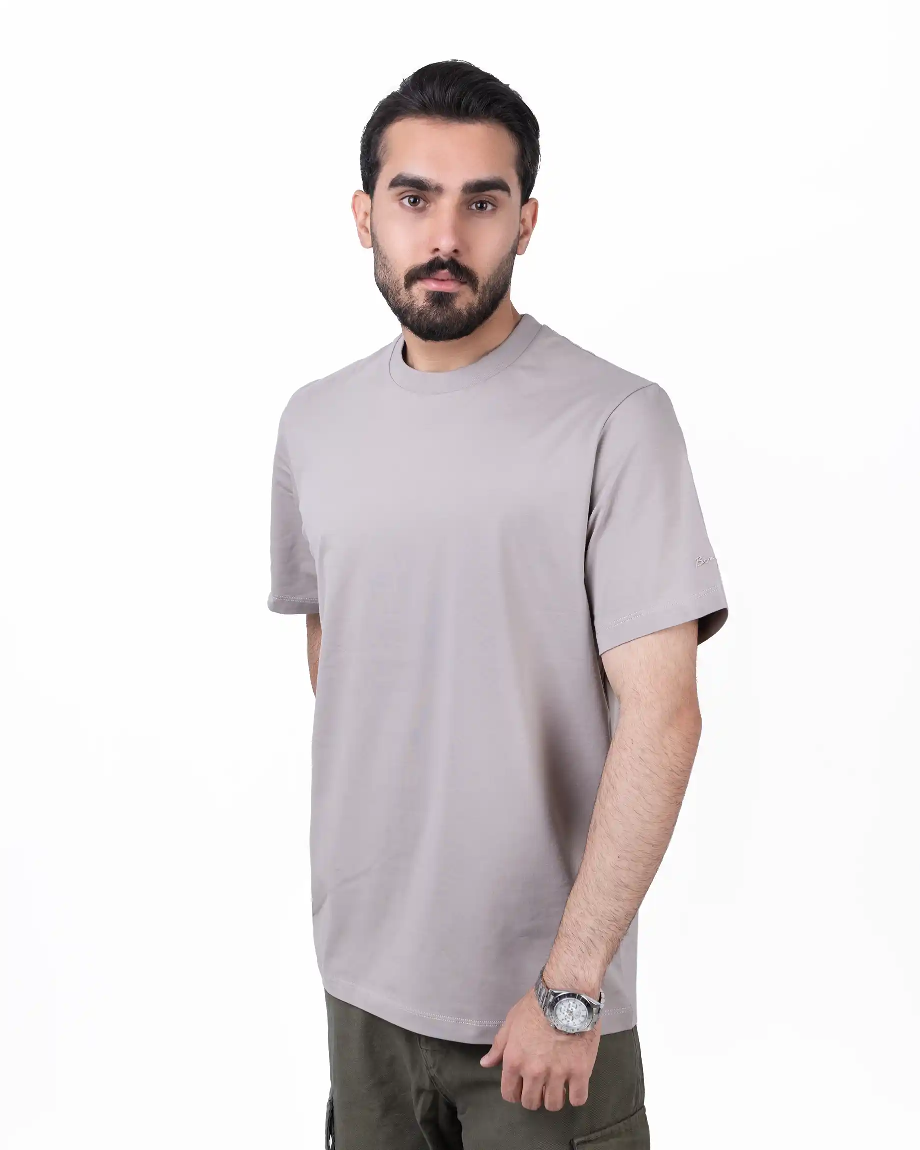 تیشرت یقه گرد رگولار brango sleeve