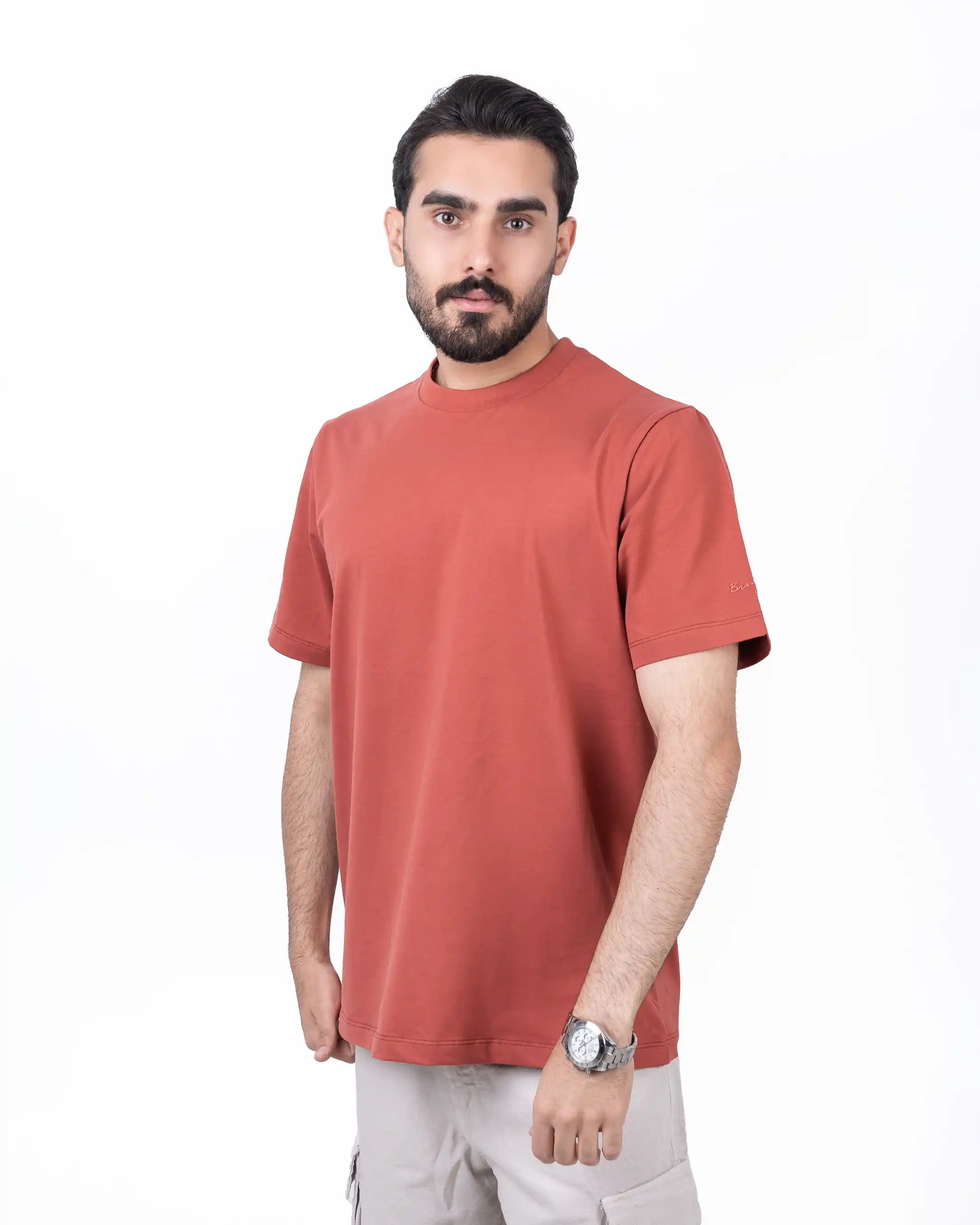 تیشرت یقه گرد رگولار brango sleeve