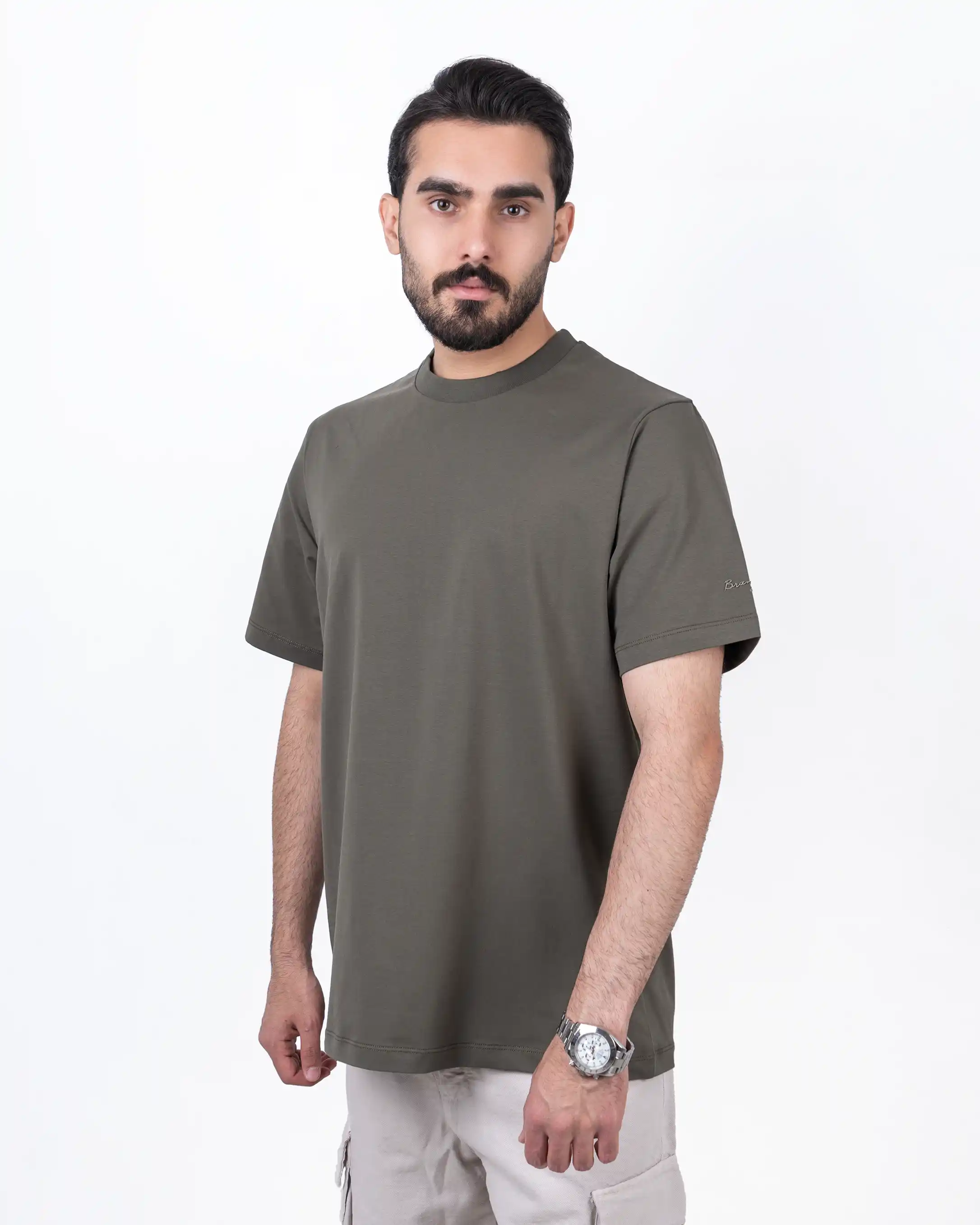 تیشرت یقه گرد رگولار brango sleeve