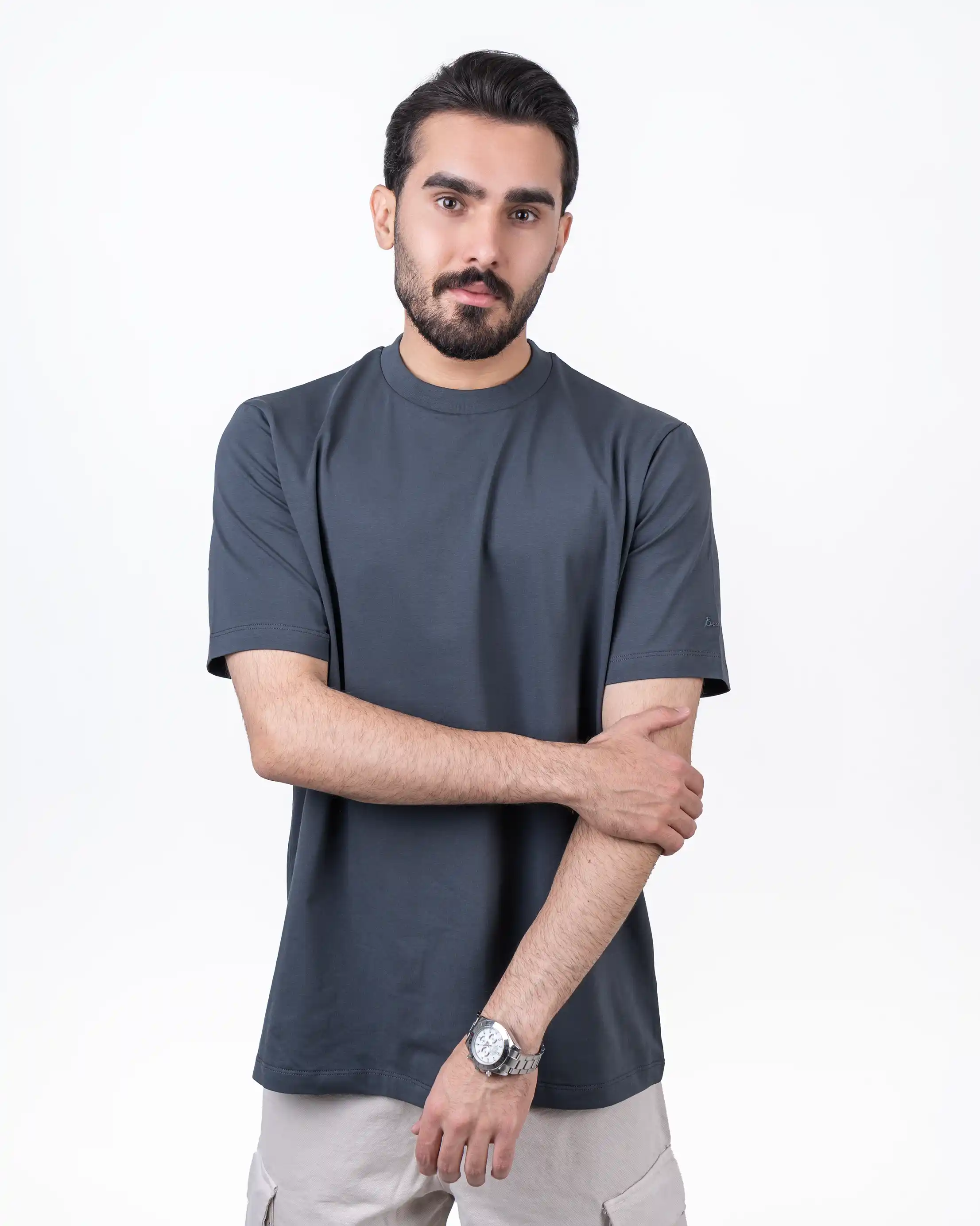 تیشرت یقه گرد رگولار brango sleeve