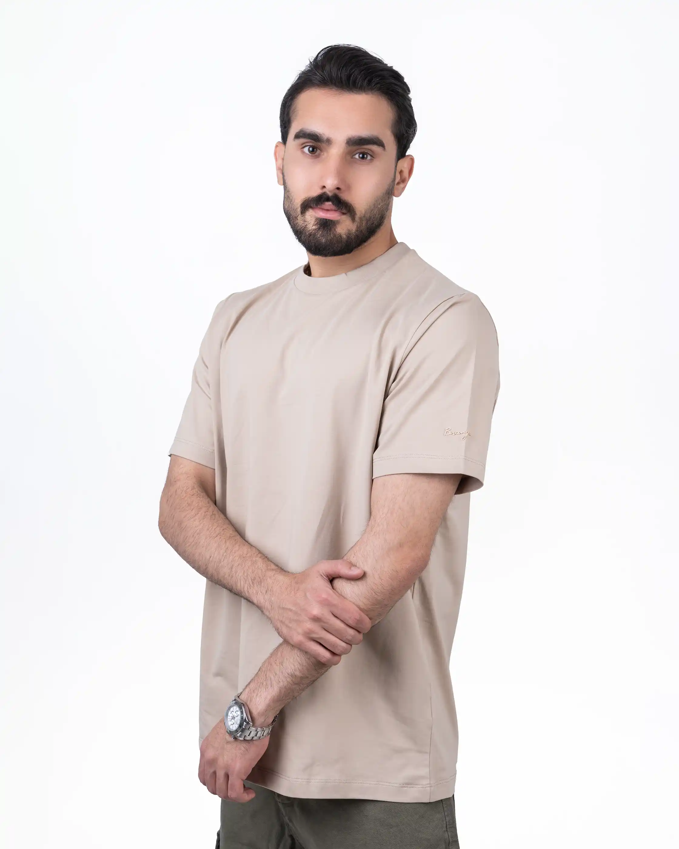 تیشرت یقه گرد رگولار brango sleeve