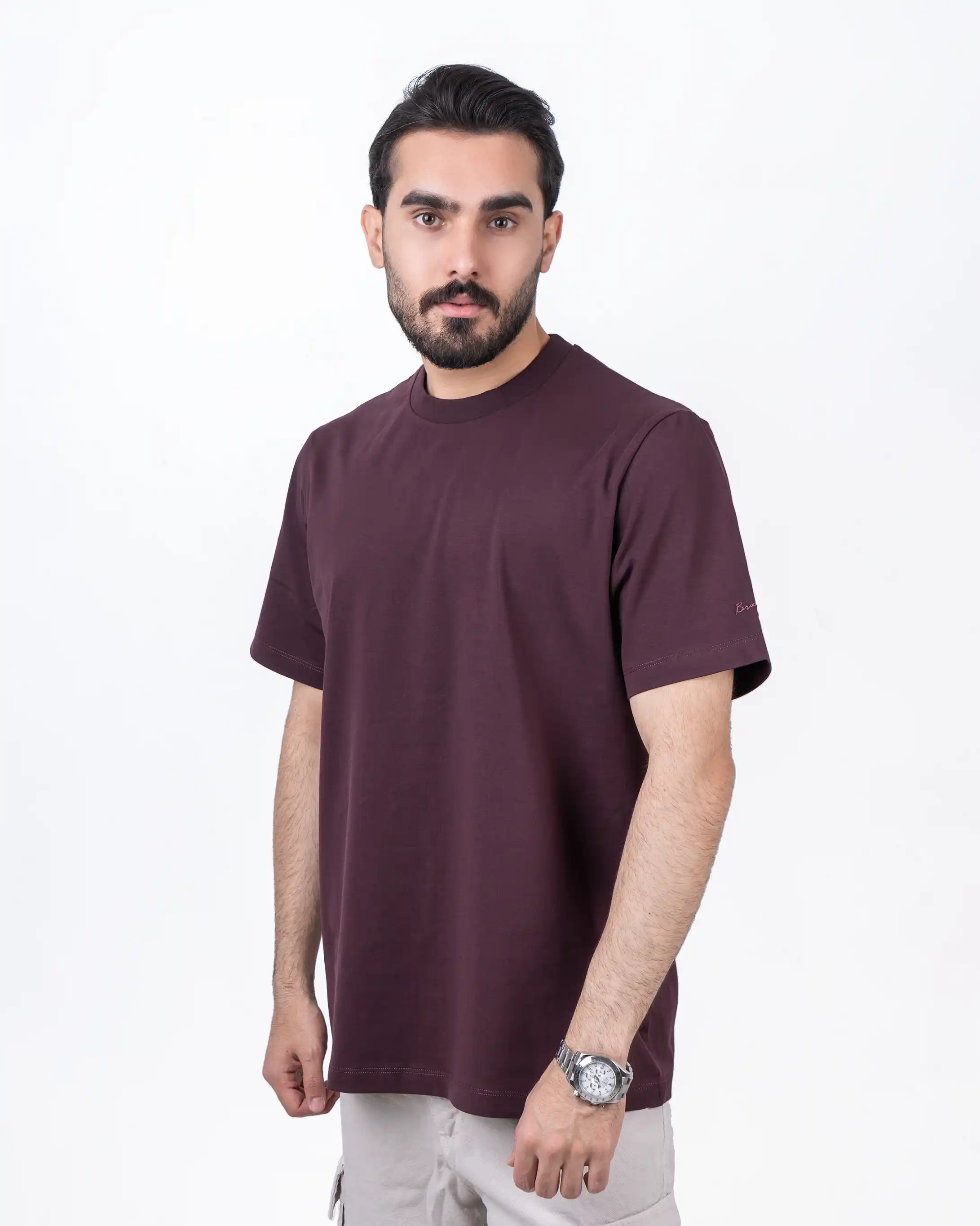 تیشرت یقه گرد رگولار brango sleeve