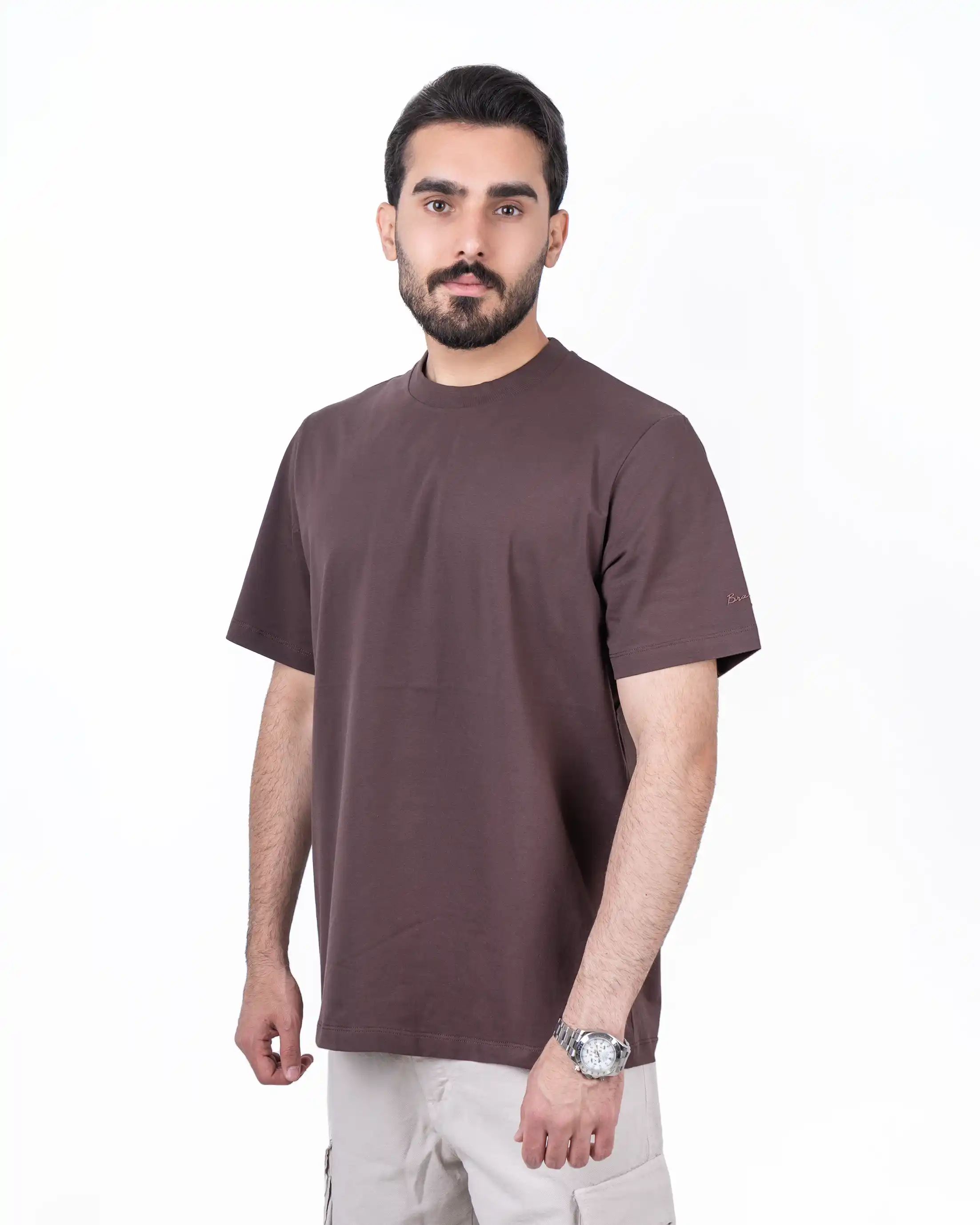 تیشرت یقه گرد رگولار brango sleeve