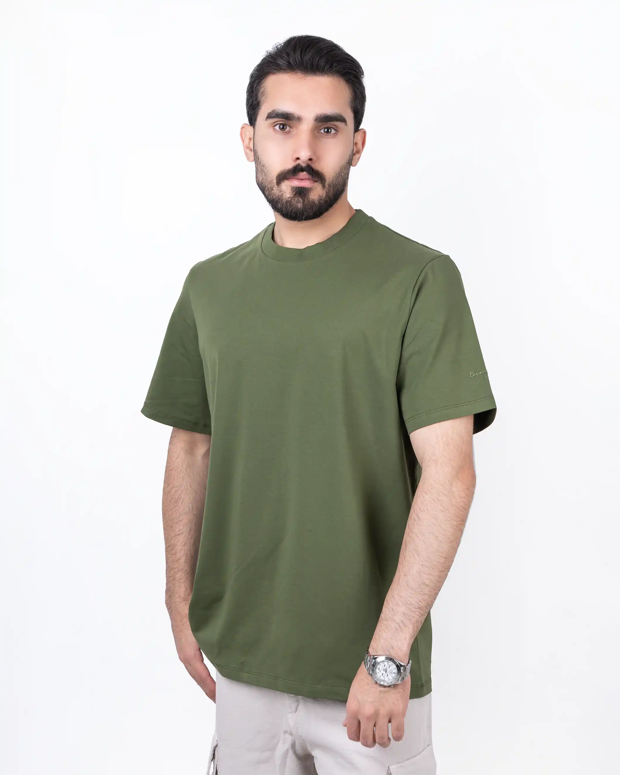 تیشرت یقه گرد رگولار brango sleeve