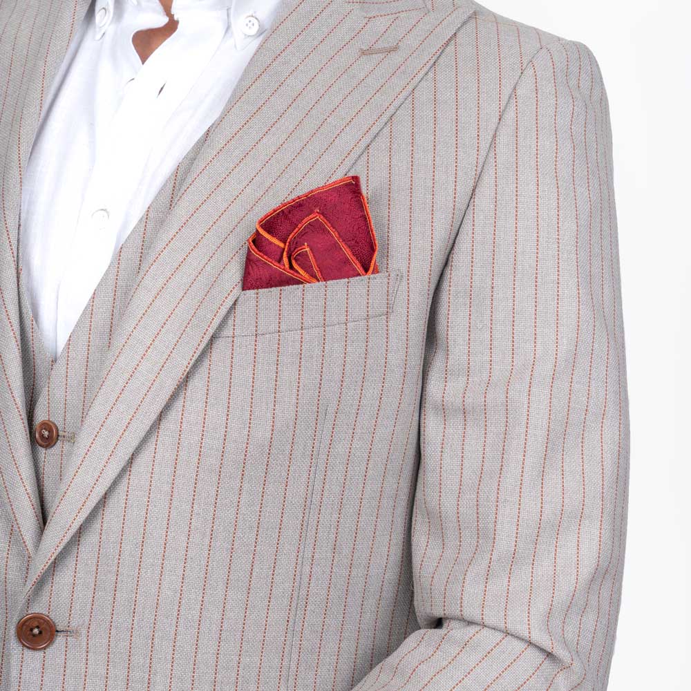 کت تک و جلیقه خط دار three pocket
