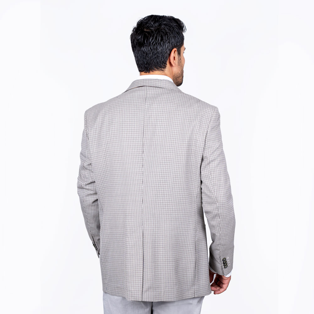 کت تک یقه انگلیسی چهارخانه 